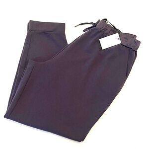 Halston Studio Drawstring Jogger Pants Deep Plum XXL NWT
